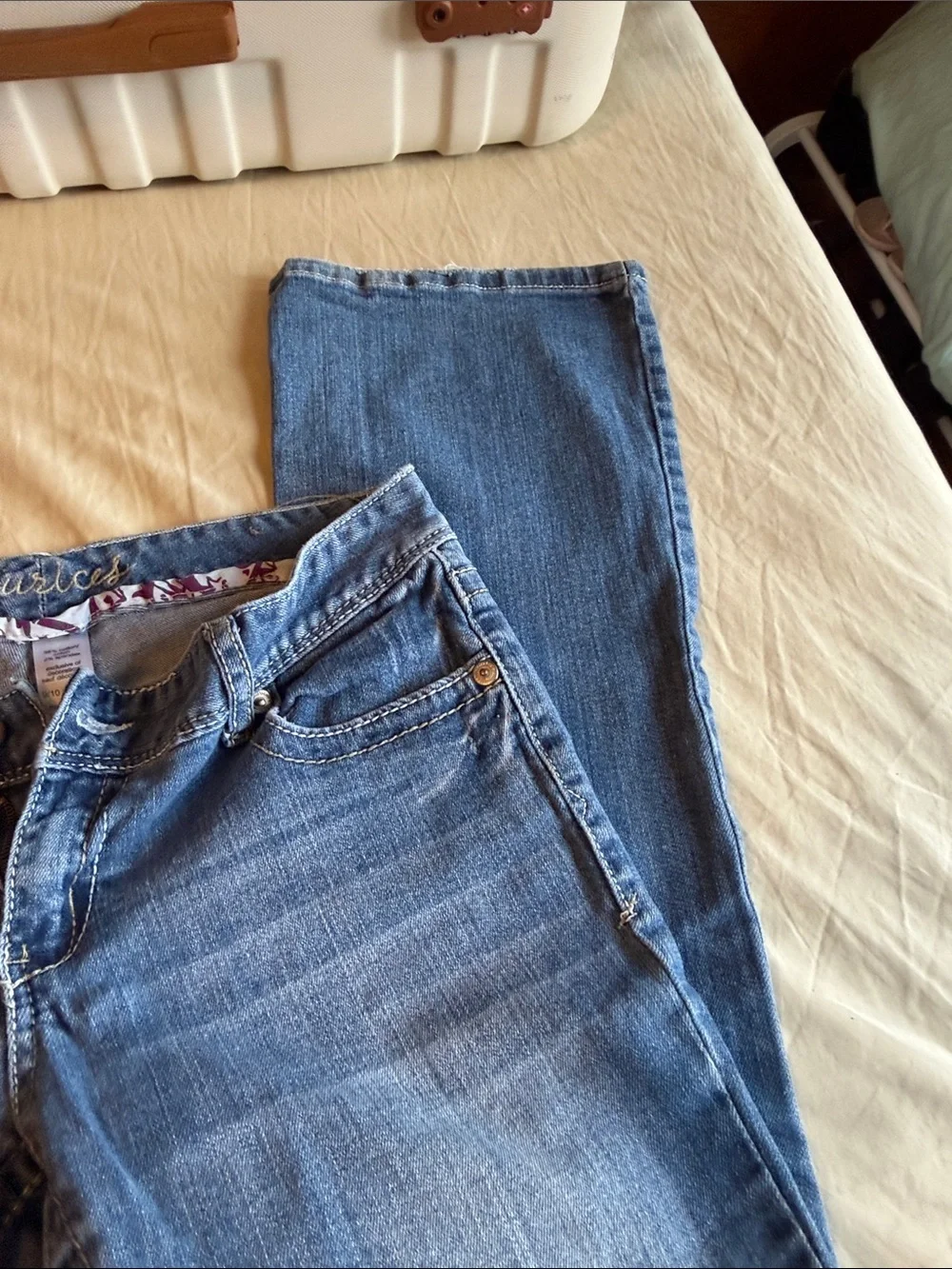 Maurices Blue Boot-Cut Jeans with Subtle Whiskering